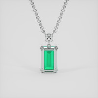 2.51 Ct. Emerald Necklace, 18K White Gold 4