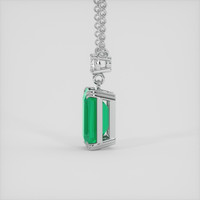 2.41 Ct. Emerald Necklace, 18K White Gold 3
