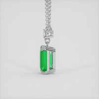 2.42 Ct. Emerald Necklace, 18K White Gold 3