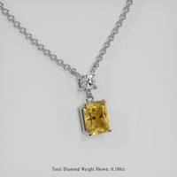 1.68 Ct. Gemstone Pendant, 18K White Gold 2