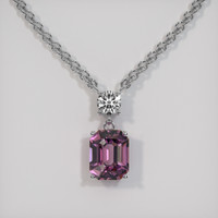 2.80 Ct. Gemstone Necklace, 18K White Gold 1
