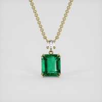 2.61 Ct. Emerald Necklace, 18K Yellow Gold 1