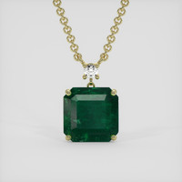 5.07 Ct. Emerald Necklace, 18K Yellow Gold 1