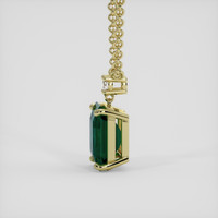 5.07 Ct. Emerald Necklace, 18K Yellow Gold 3