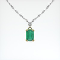 0.86 Ct. Emerald Necklace, 18K Yellow & White 1