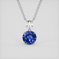 4.55 Ct. Blue Sapphire Necklace, Platinum 950 1