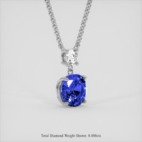 4.55 Ct. Blue Sapphire Necklace, Platinum 950 2