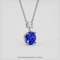6.15 Ct. Blue Sapphire Necklace, Platinum 950 2