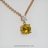 2.10 Ct. Gemstone Necklace, 14K Rose Gold 2