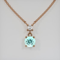 0.67 Ct. Gemstone Pendant, 14K Rose Gold 1