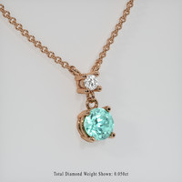 0.67 Ct. Gemstone Necklace, 14K Rose Gold 2