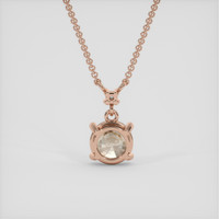 1.35 Ct. Padparadscha Sapphire Necklace, 14K Rose Gold 4