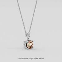 0.66 Ct. Multi Color Tourmaline Necklace, 10K White Gold 2