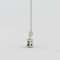 0.66 Ct. Multi Color Tourmaline Necklace, 10K White Gold 3