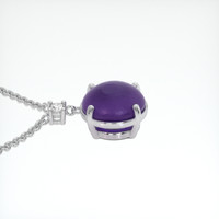 9.21 Ct. Purple Sapphire Necklace, 14K White Gold 3