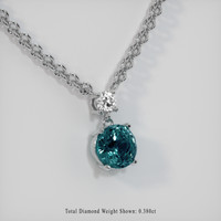 4.21 Ct. Sapphire Necklace, 14K White Gold 2
