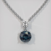 2.66 Ct. Gemstone Pendant, 18K White Gold 1