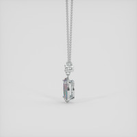 0.98 Ct. Multi Color Opal Necklace, 18K White Gold 3