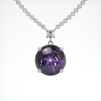 9.21 Ct. Purple Sapphire Necklace, 18K White Gold 1