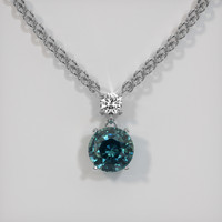 4.21 Ct. Sapphire Necklace, 18K White Gold 1