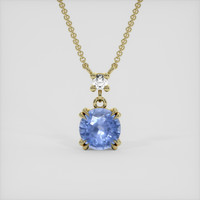 1.35 Ct. Blue Sapphire Necklace, 10K Yellow Gold 1