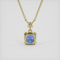 1.35 Ct. Blue Sapphire Necklace, 10K Yellow Gold 4