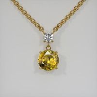 2.10 Ct. Gemstone Necklace, 14K Yellow Gold 1