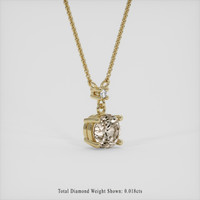 1.35 Ct. Padparadscha Sapphire Necklace, 14K Yellow Gold 2
