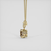1.35 Ct. Padparadscha Sapphire Necklace, 14K Yellow Gold 3