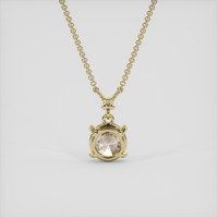 1.35 Ct. Padparadscha Sapphire Necklace, 14K Yellow Gold 4
