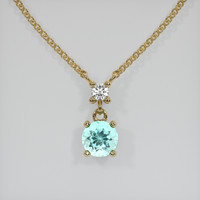 0.67 Ct. Gemstone Pendant, 18K Yellow Gold 1