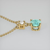 0.67 Ct. Gemstone Pendant, 18K Yellow Gold 3