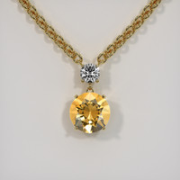 4.12 Ct. Gemstone Pendant, 18K Yellow Gold 1