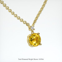 2.09 Ct. Sapphire Necklace, 18K Yellow Gold 2