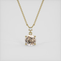 1.35 Ct. Padparadscha Sapphire Necklace, 18K Yellow Gold 1