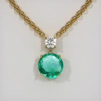 4.56 Ct. Emerald Pendant, 18K Yellow Gold 1
