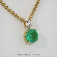 4.56 Ct. Emerald Necklace, 18K Yellow Gold 2