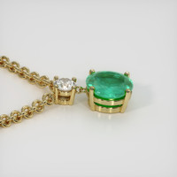 4.56 Ct. Emerald Necklace, 18K Yellow Gold 3