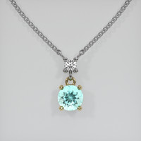 0.67 Ct. Gemstone Pendant, 14K Yellow & White 1