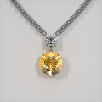 4.12 Ct. Gemstone Pendant, 14K Yellow & White 1