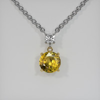 2.10 Ct. Gemstone Necklace, 18K Yellow & White 1