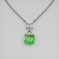 1.54 Ct. Gemstone Pendant, 18K Yellow & White 1