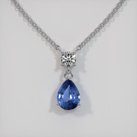 0.85 Ct. Sapphire Necklace, Platinum 950 1