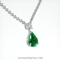 2.25 Ct. Emerald Necklace, Platinum 950 2