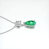 1.10 Ct. Emerald Necklace, Platinum 950 3