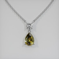 1.64 Ct. Gemstone Pendant, Platinum 950 1