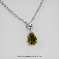 1.64 Ct. Gemstone Pendant, Platinum 950 2