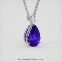 4.42 Ct. Violet Tanzanite Necklace, Platinum 950 2
