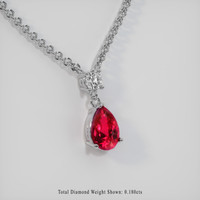 1.57 Ct. Ruby Pendant, Platinum 950 2