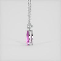 2.52 Ct. Pinkish Purple Sapphire Necklace, Platinum 950 3